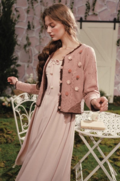 Vintage Lady Style Rose Retro Dress Set-Up