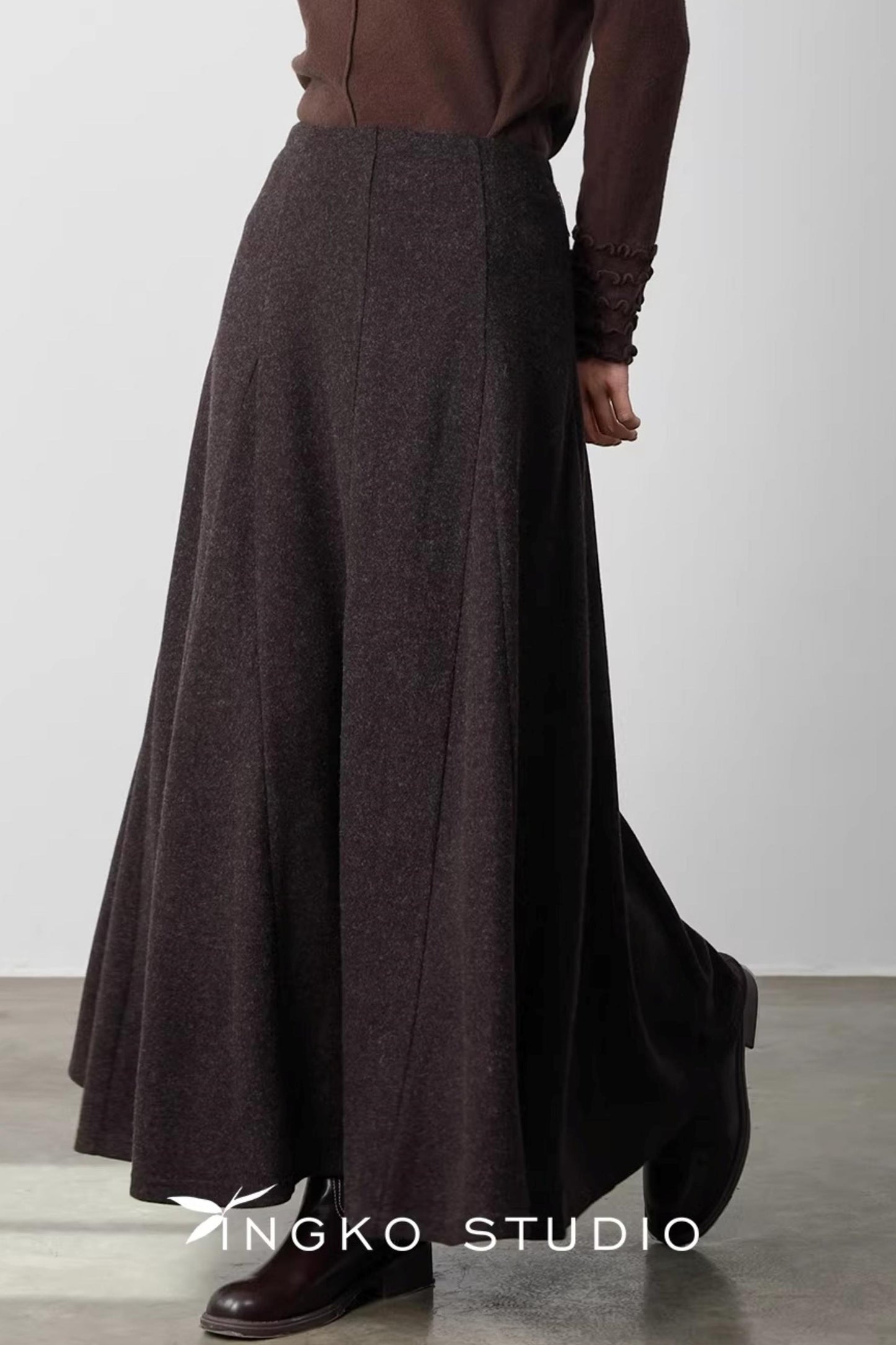 Warm Brown Braided Skirt