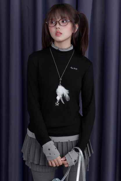 Fighting Spirit High-Neck Base T-Shirt