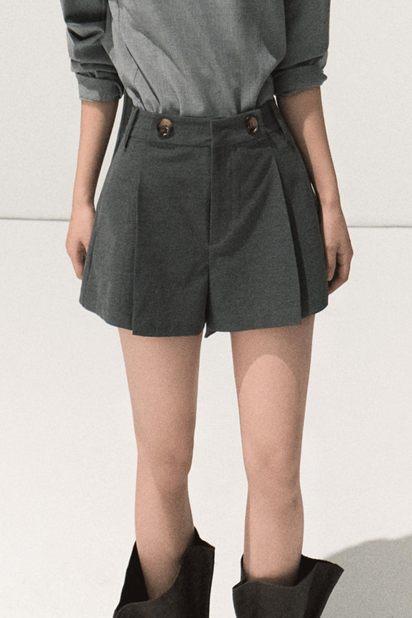 Intelligence Streamer Shoulder Padded Backless Top Shorts Set- Up