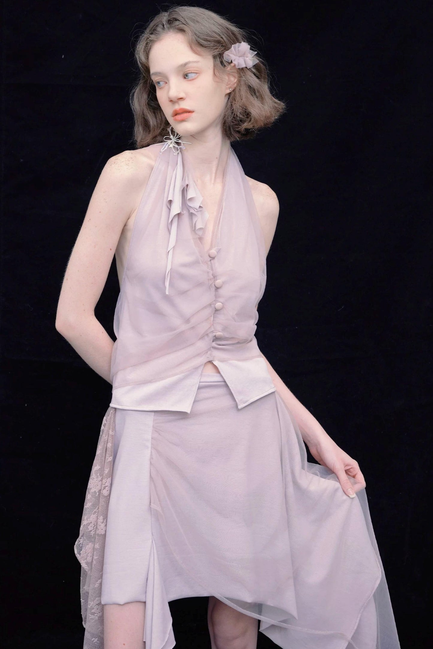 Misty Purple Lace Skirt