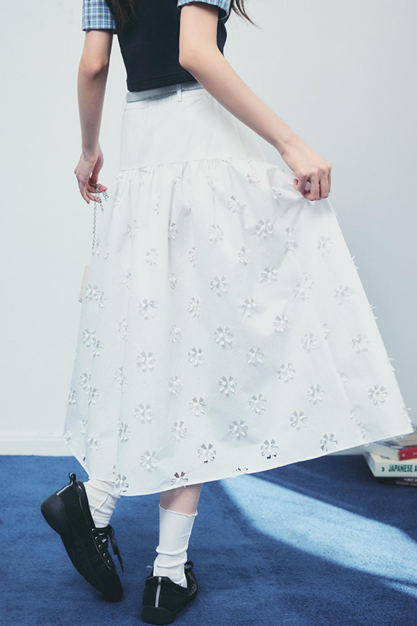 Heart Slob Floral A-Line Skirt
