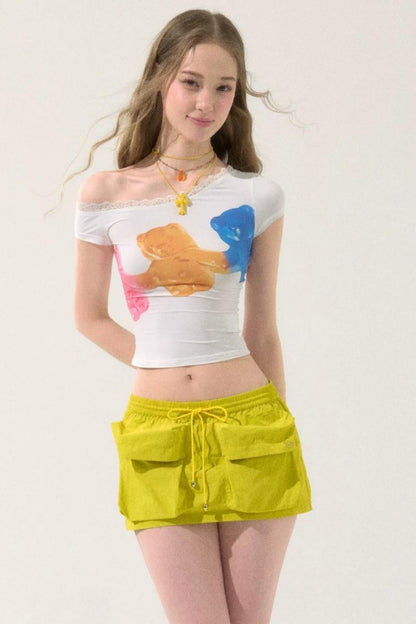 Three-Dimensional Pocket Skirt