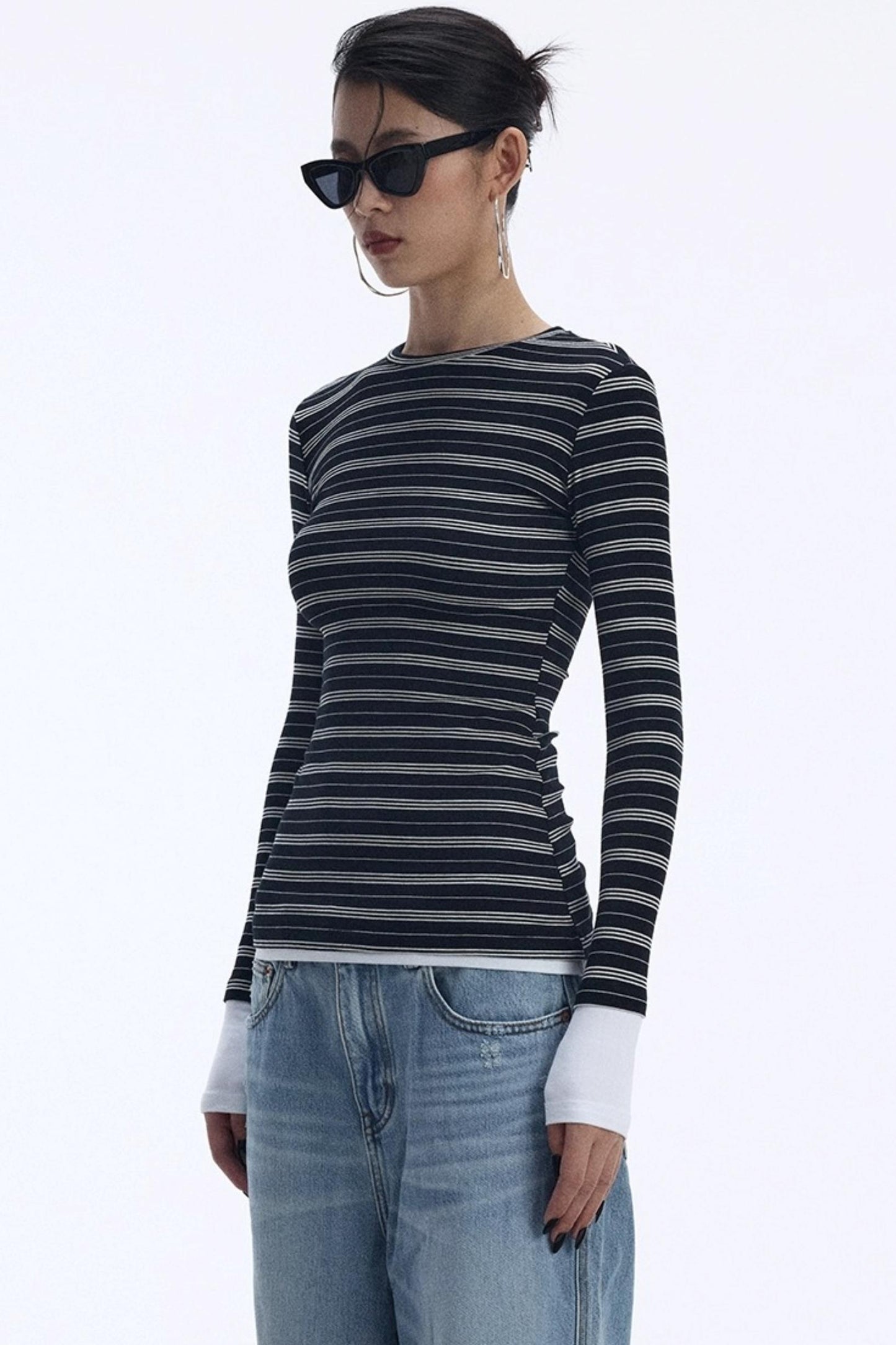 Striped Crew Neck Top