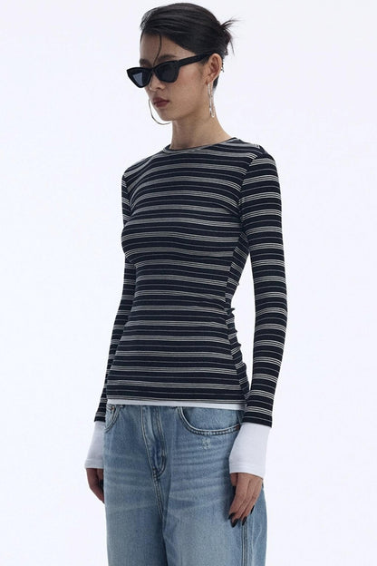 Striped Crew Neck Top