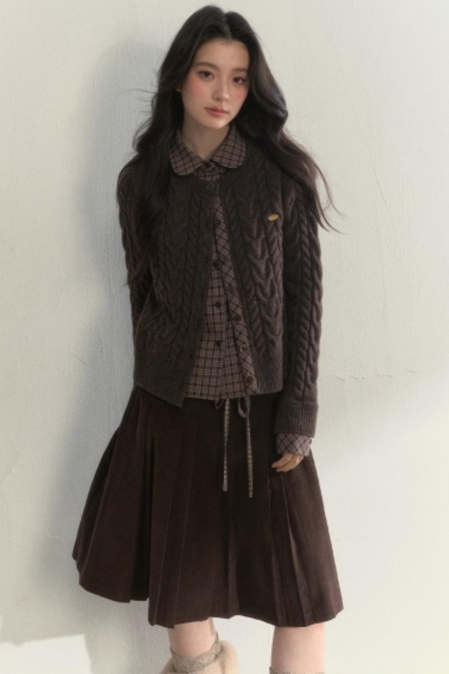 Fake Two Piece Woolen Knit Sweater