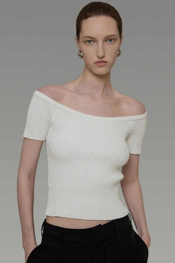 One-Shoulder Knit Top