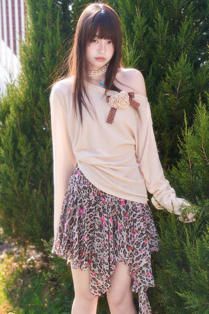 Slouchy Floral Knit Tee