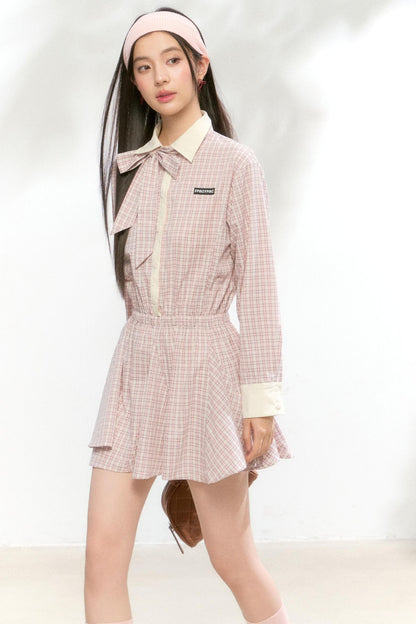 Autumn White Shirt Dress