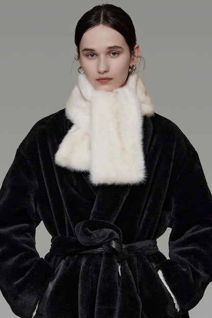 Retro Fur Neck Warmer Scarf