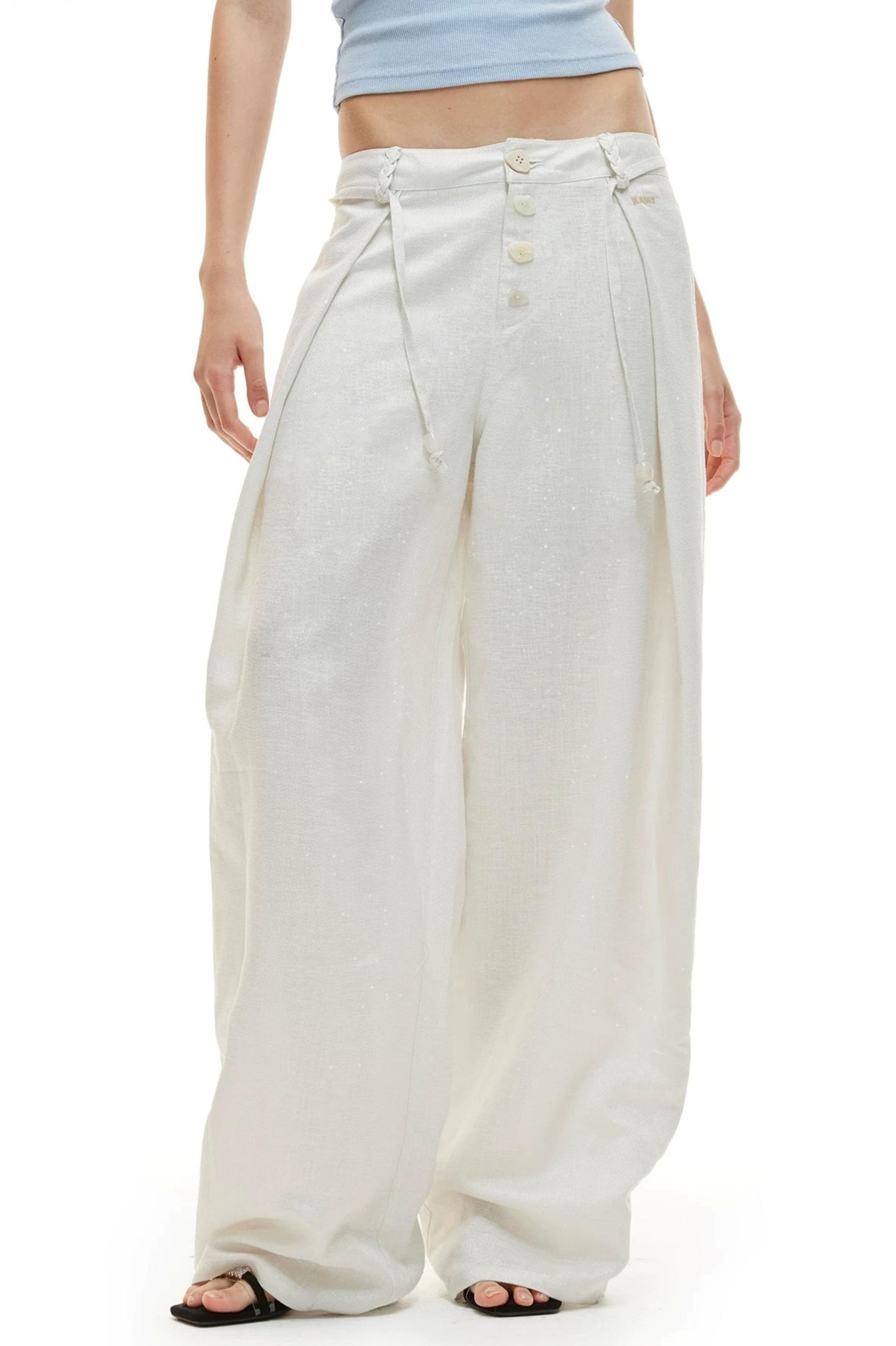 Tencel Linen Wide-Leg Pants