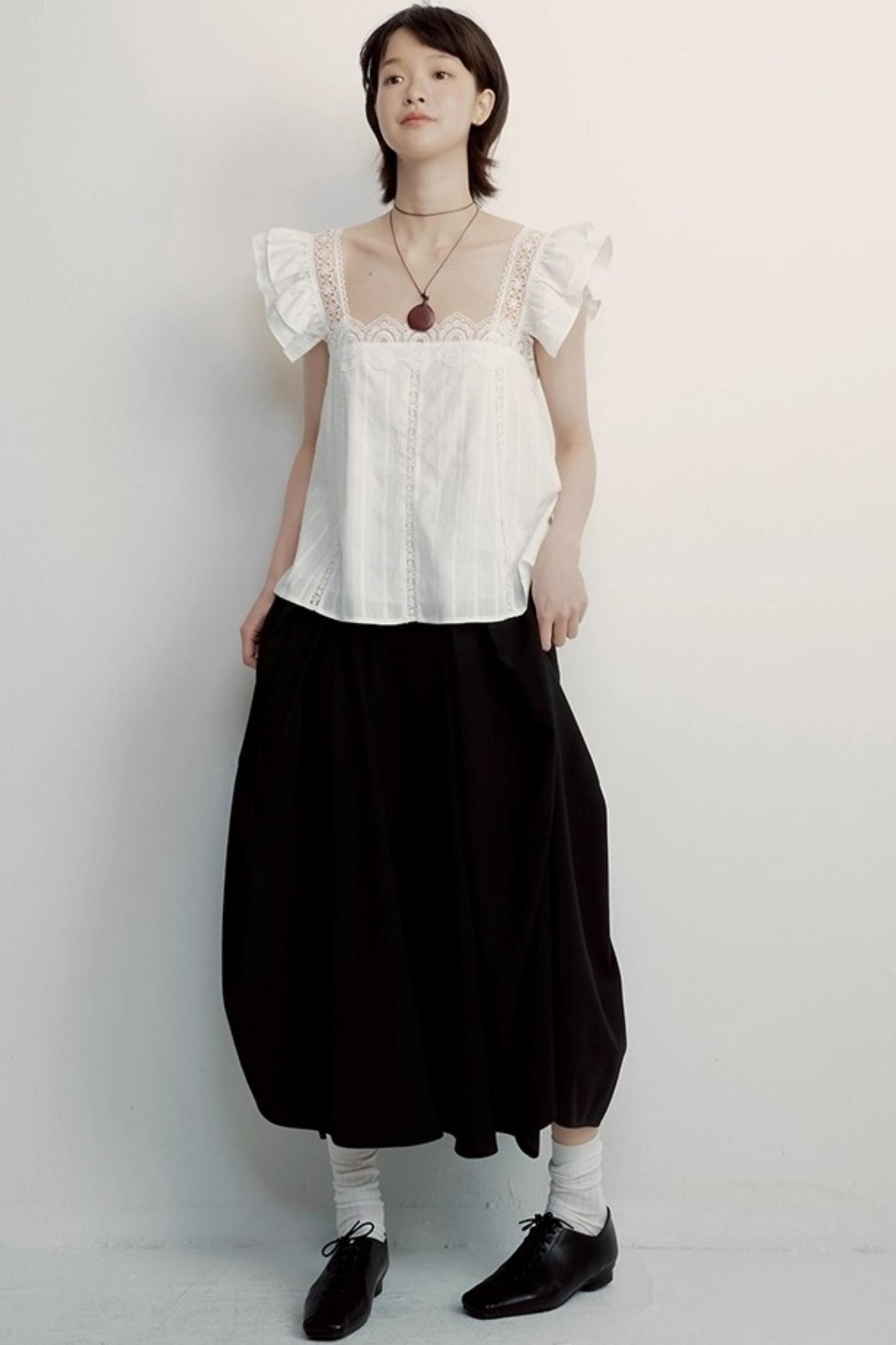 Elegant Black Lantern Skirt