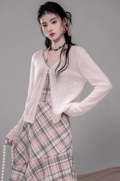 Gentle Cherry Pink Bias Skirt Dress