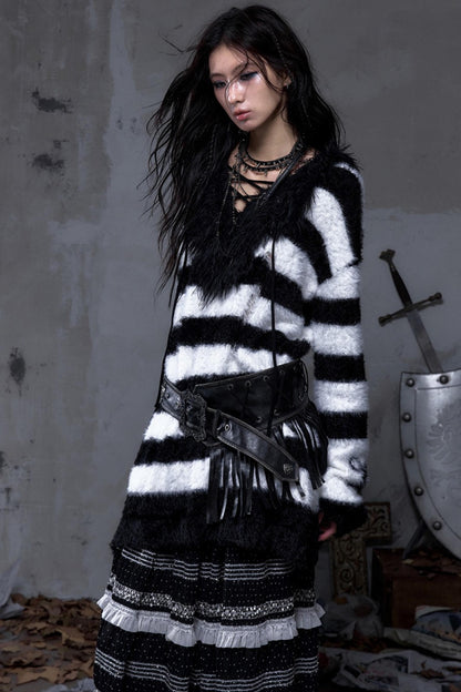 Vintage Street Punk Long Sweater