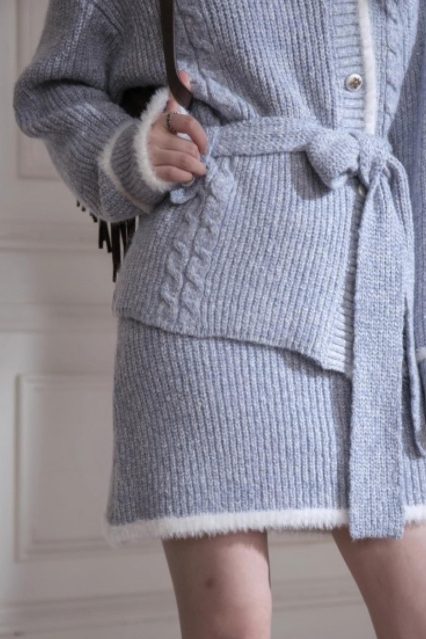 Blue Island Floral Wool Suit Set-up