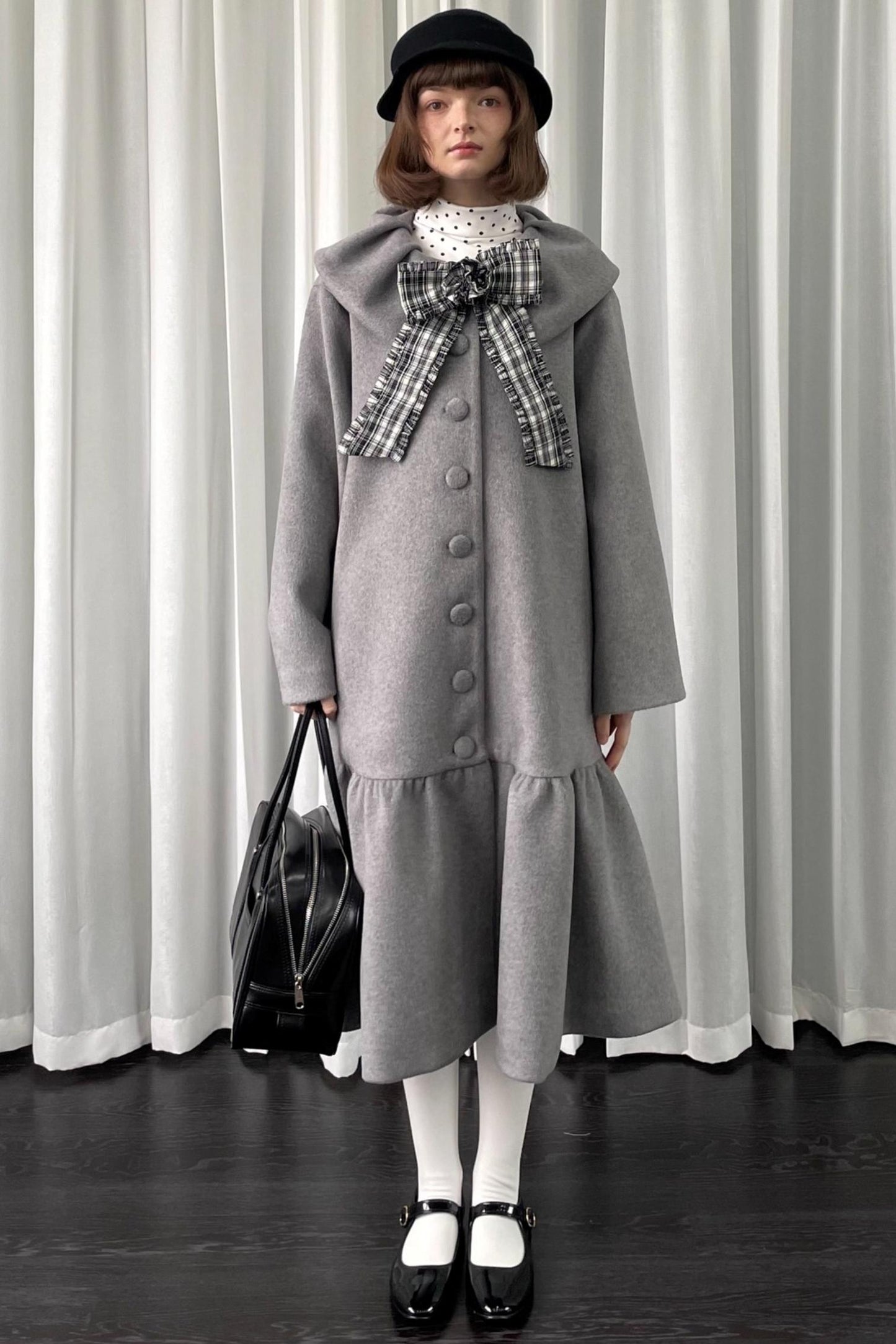 Vintage Plaid Bow Brooch