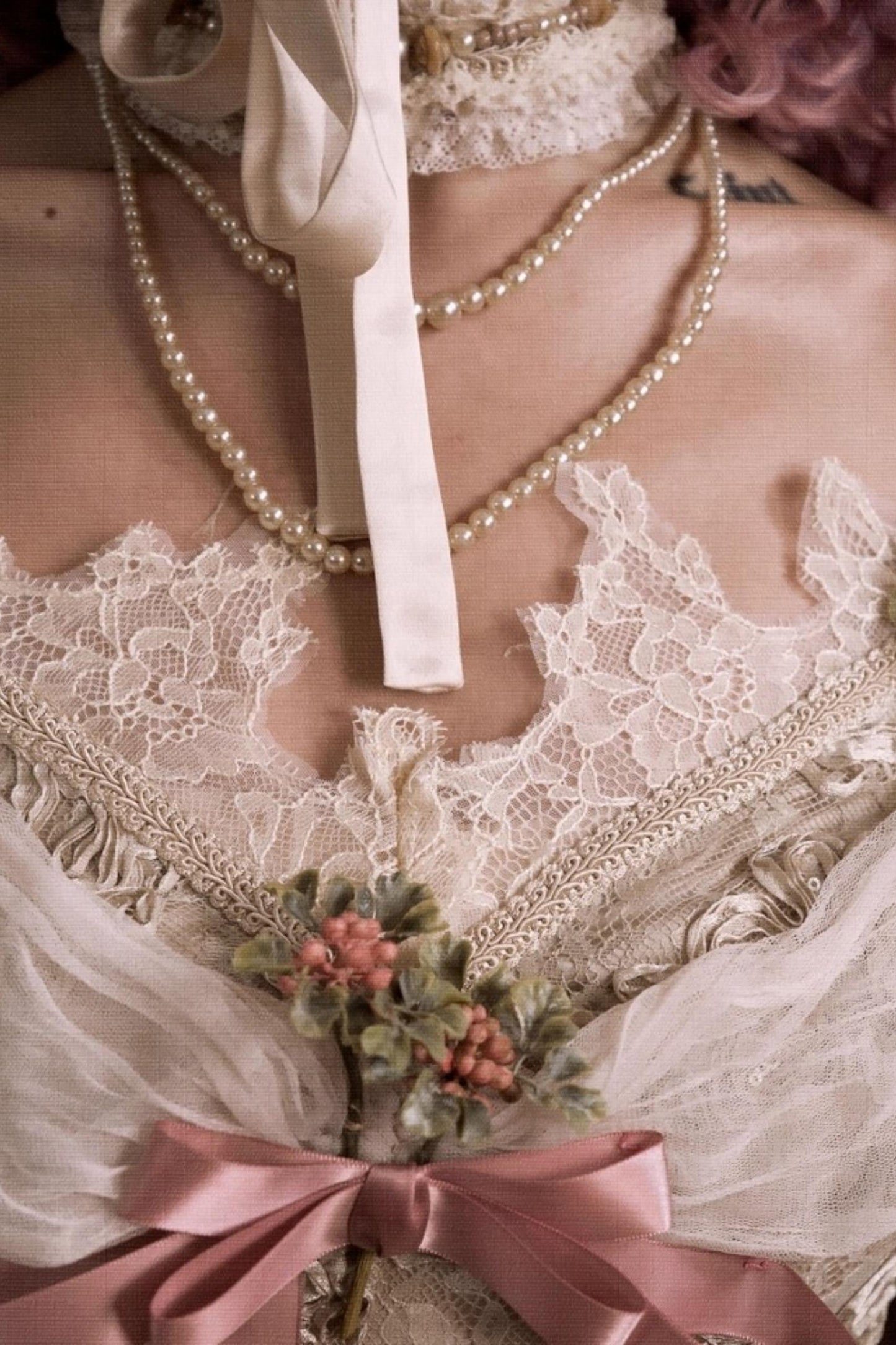 Eros Poetry Vintage One-Shoulder Mesh Top