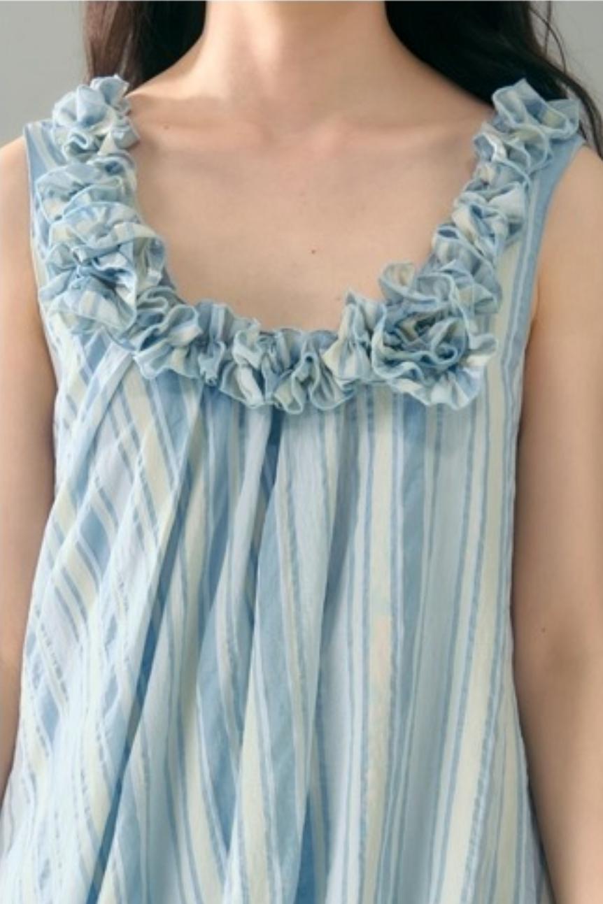 U-Neck Embroidered Dress