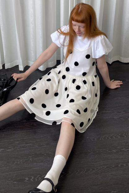 Mesh Polka Dot Dress