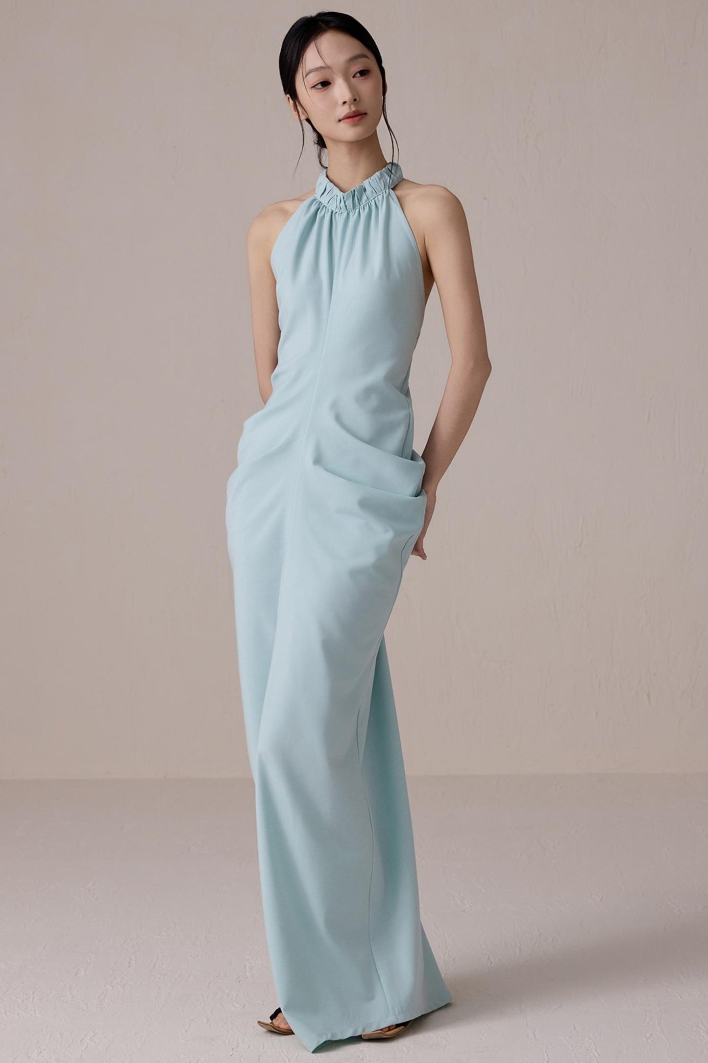 Summer Lime Backless Dress