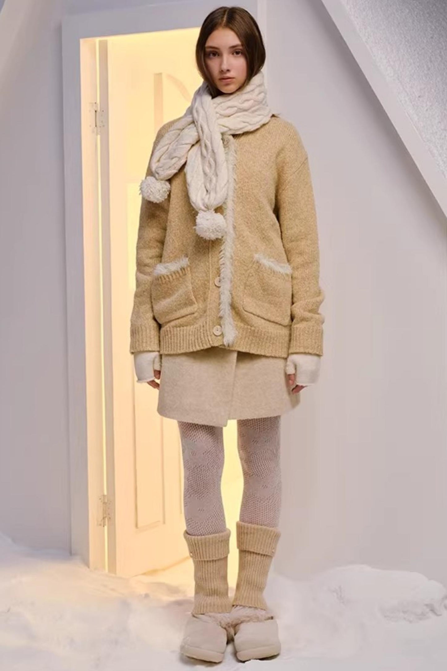 Dual-Tone Merino Wool Scarf