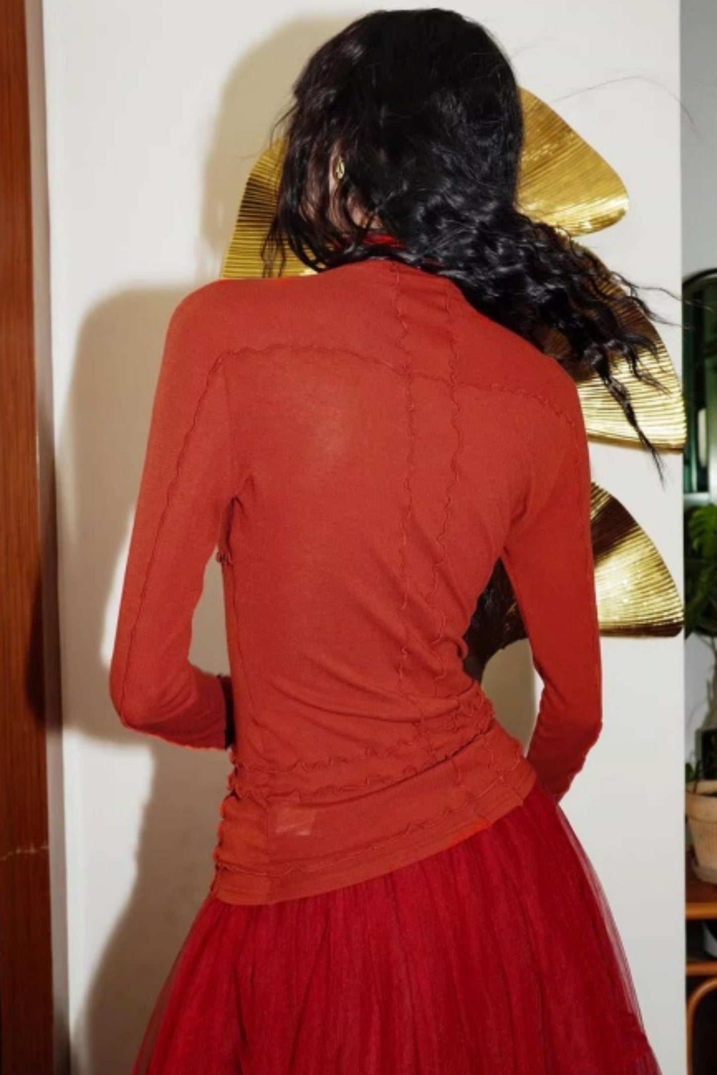 Split Knitted Base Layer Top