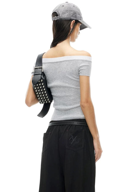 Versailles Wool Off-Shoulder Top