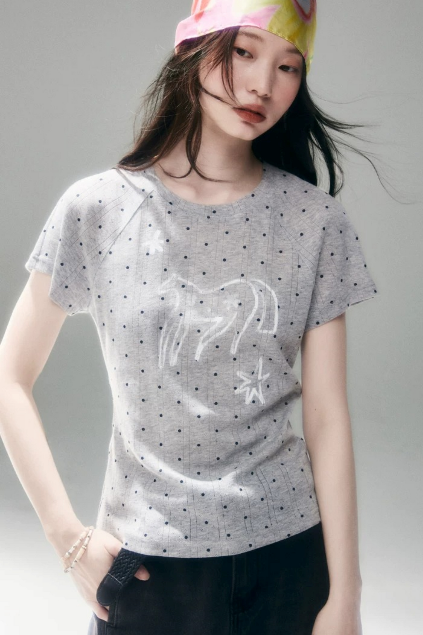 Starburst Polka Dot Raglan T-Shirt