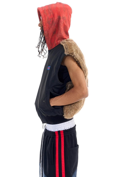 Patchwork Camouflage Hooded Jacket