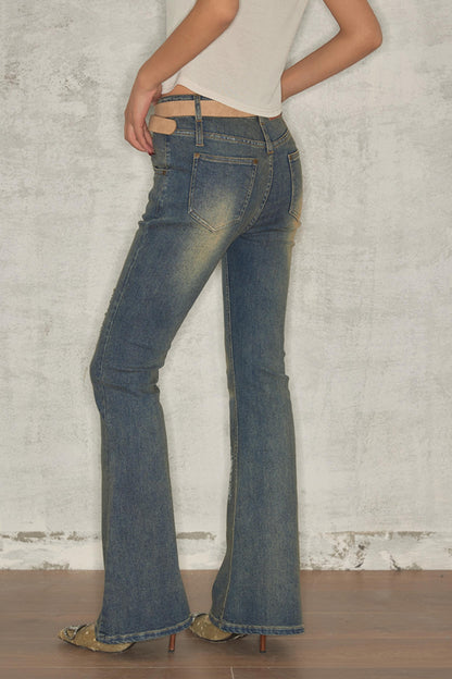 Retro Chic Distressed Skinny Jeans