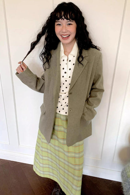 Casual Moss Woolen Suit Jacket