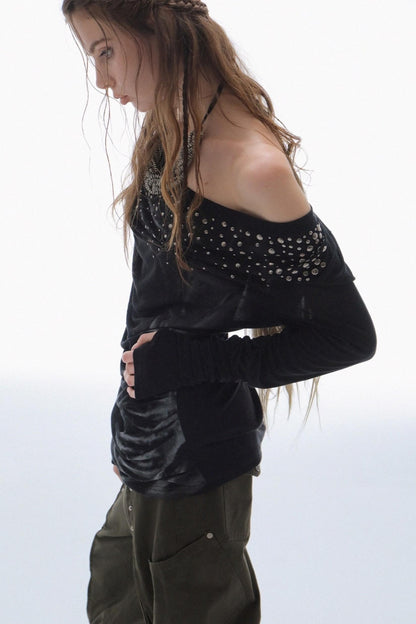 French Vintage Diamond Print Swing Top