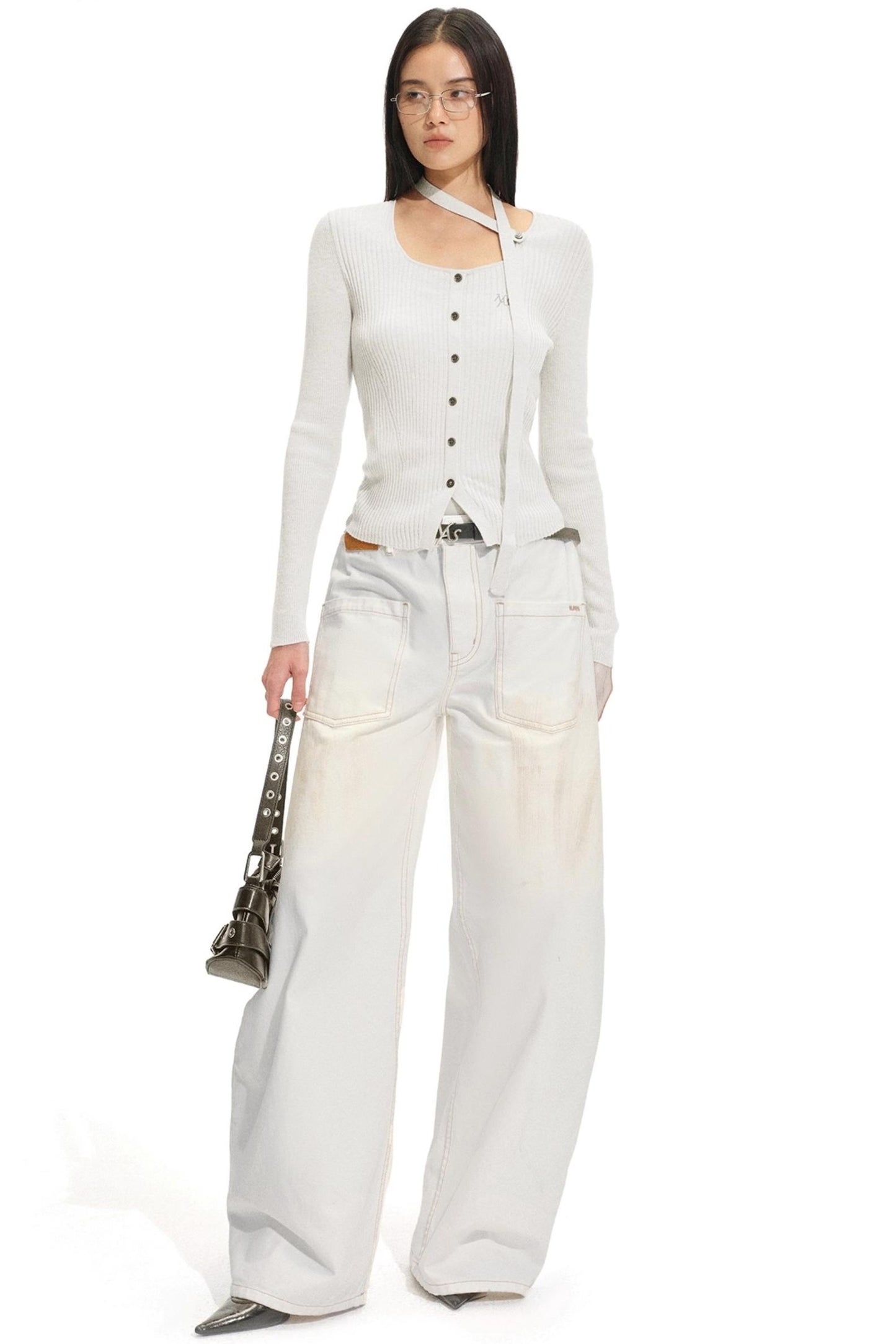 Knit Ribbed Stripe Cardigan