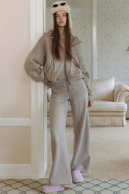 Gray Halo Hooded Jacket Set-Up