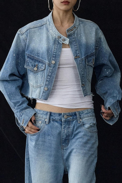 Blue Winter Denim Jacket