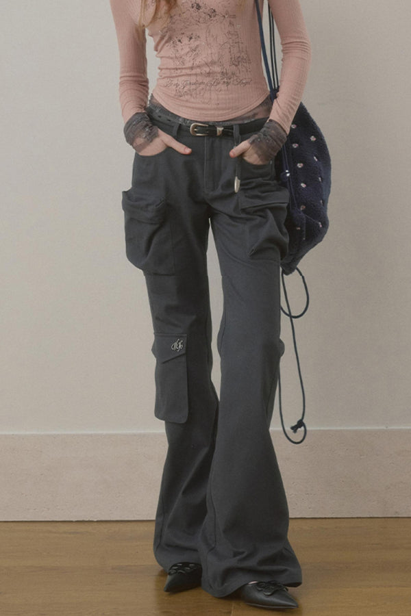 Chic Flare Cargo Pants