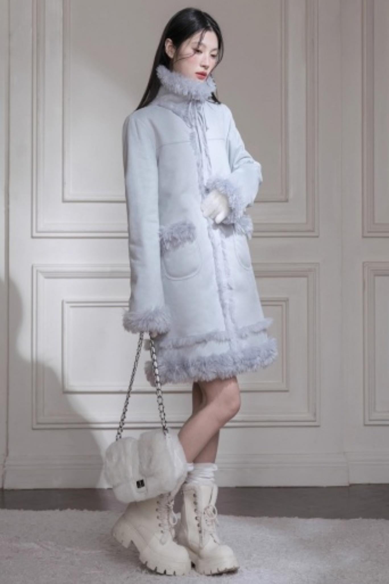 Misty Suede Fur Coat