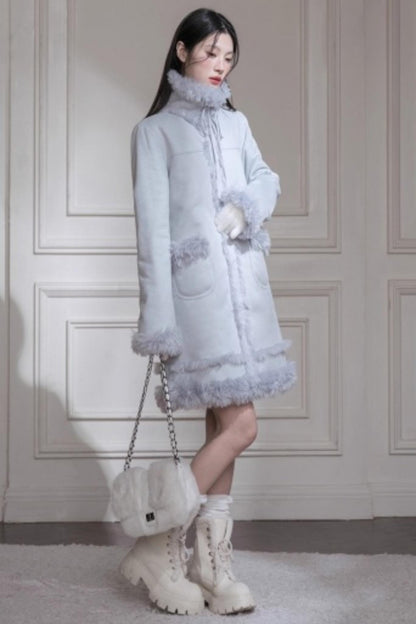 Misty Suede Fur Coat