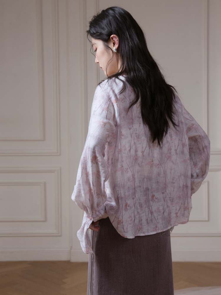 Floral Layered Sleeves Shirt