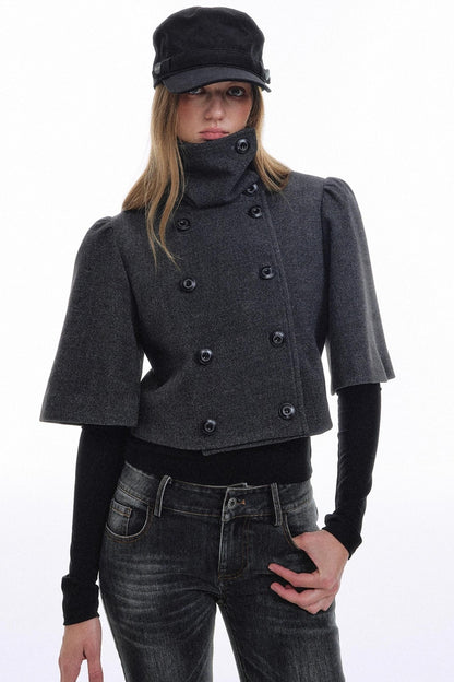 Retro Palace Wool Cape Jacket