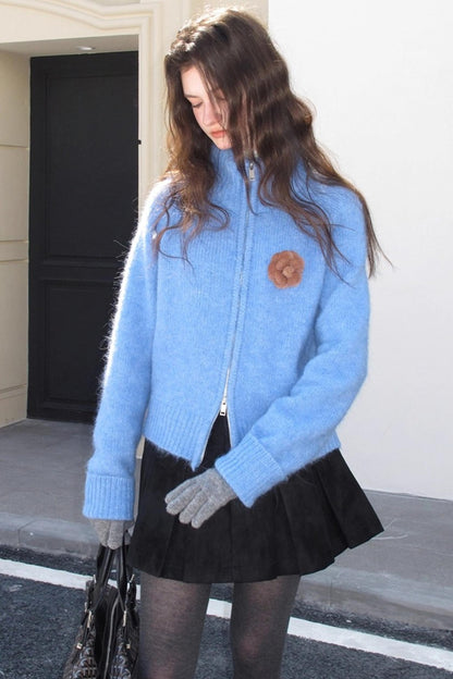 Alpaca 3D Flower Sweater