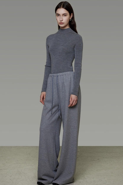 Drawstring Wide-Leg Pants