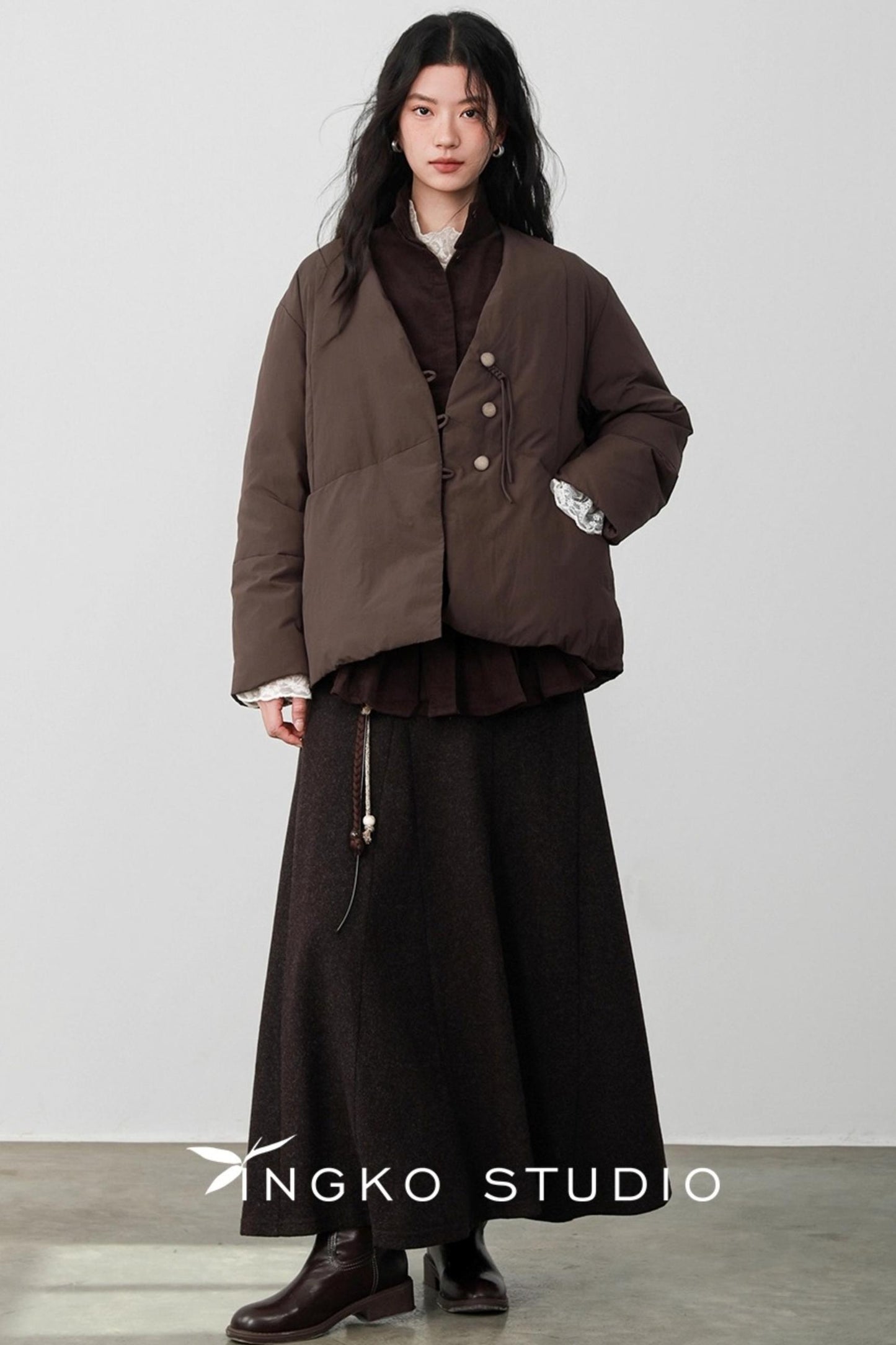 Fallen Leaves V-Neck Jacket