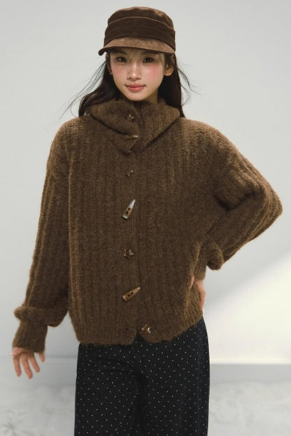 Oatmeal Toggle Knit Cardigan