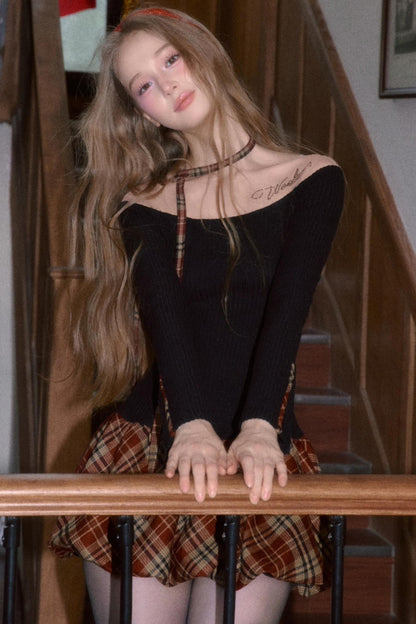 Color-Block Flower Bud Dress