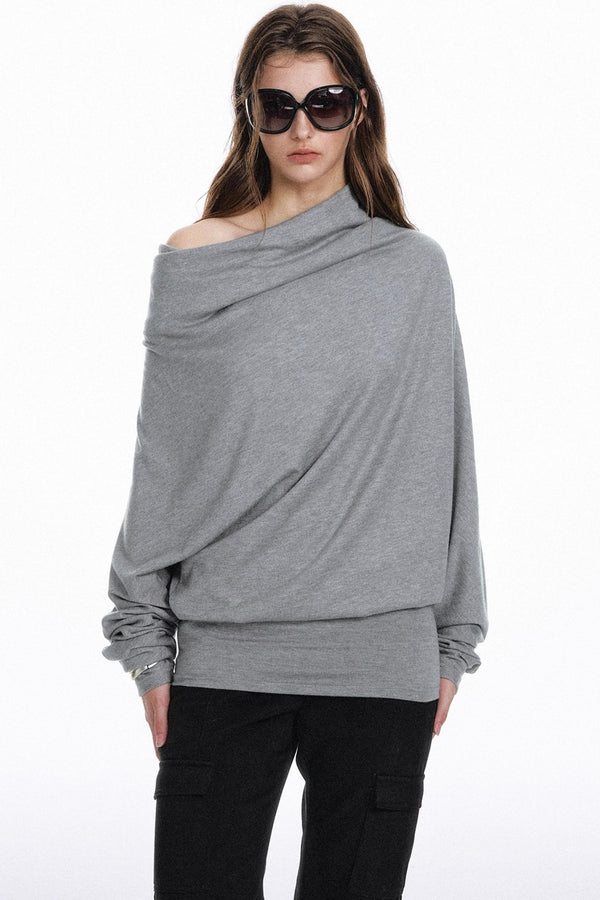 Lazy Style Off-The-Shoulder Knitted Dress