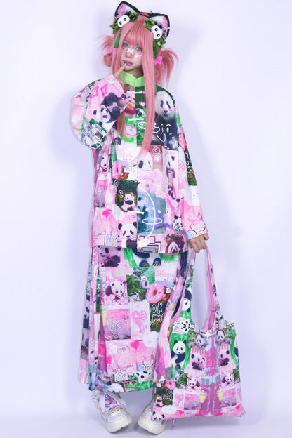 Panda Cartoon Long Skirt