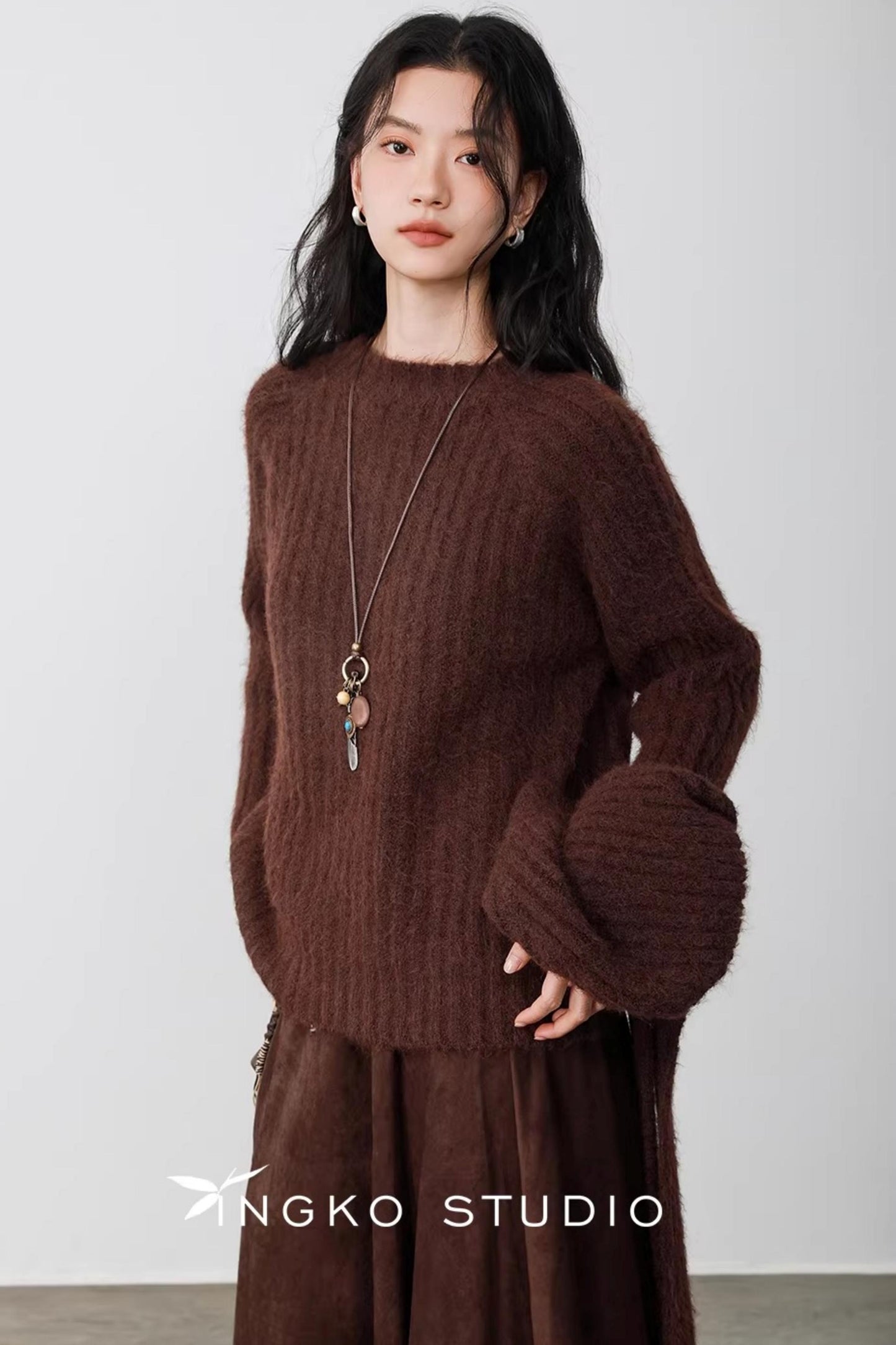 Hollow Cocoa Hood Sweater