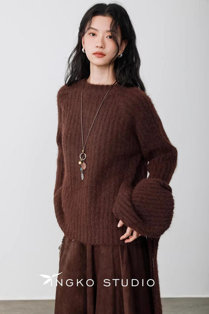 Hollow Cocoa Hood Sweater