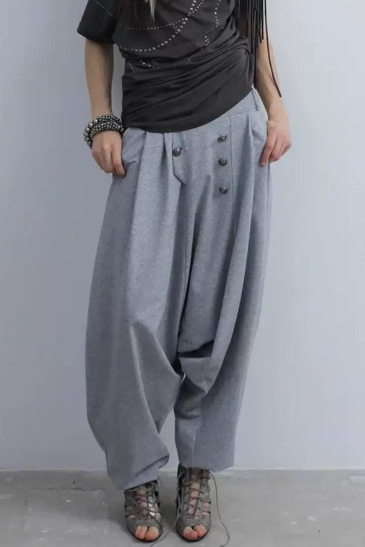 Retro Knit Harem Pants